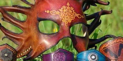 masque chamane et bracelets