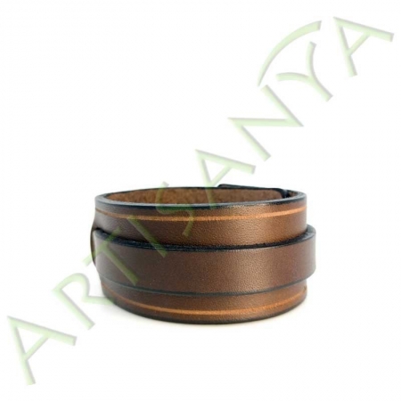 vue de face du Bracelet de Force marron 1 sangle