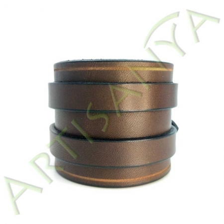 vue de face du Bracelet de Force marron 2 sangles
