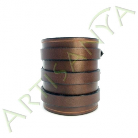vue de face du Bracelet de Force marron 3 sangles