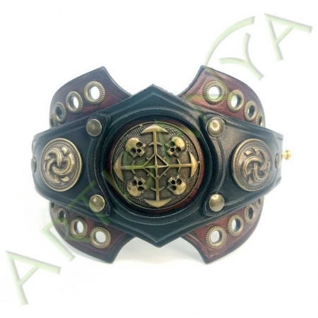 Bracelet Ragnar manchette_ Têtes de mort