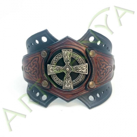 Bracelet Ragnar manchette_ Croix Nimbée
