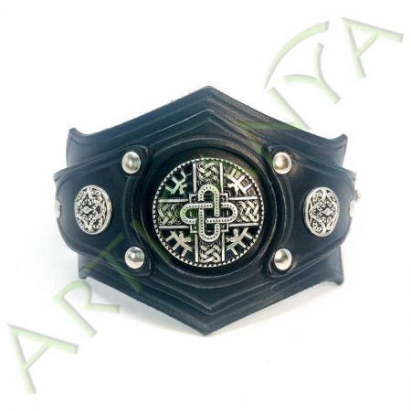 vue ouverte de face du Bracelet Ragnar_ Hardrock Mérovingien